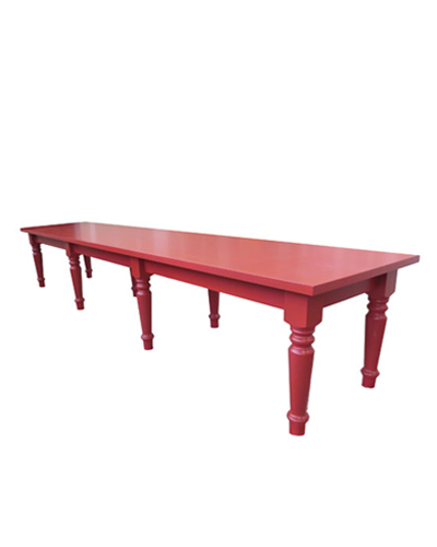 Custom Solid Wood Red Table