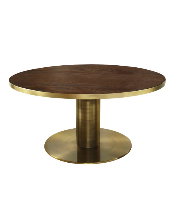 Custom Antique Brass Plated Round Table